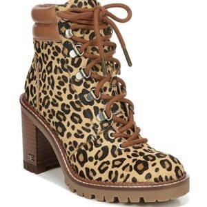 Anthropologie Sam Edelman Sade Lace-Up Hiker Ankle Boots 8.5 Maximalist Mob Wife